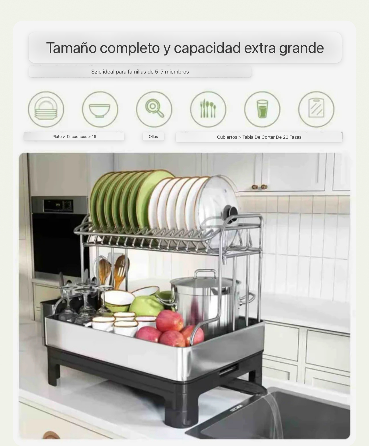 Escurridor PREMIUM dos pisos.