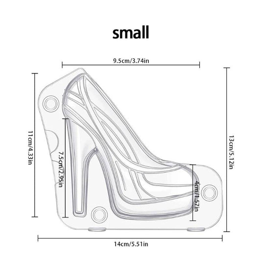 "zapato chico para chocolate "