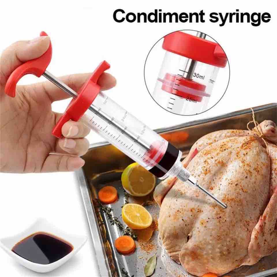Jeringa para inyectar carnes de grado alimenticio