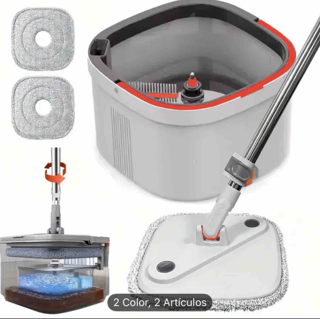 Trapeador giratorio automático.