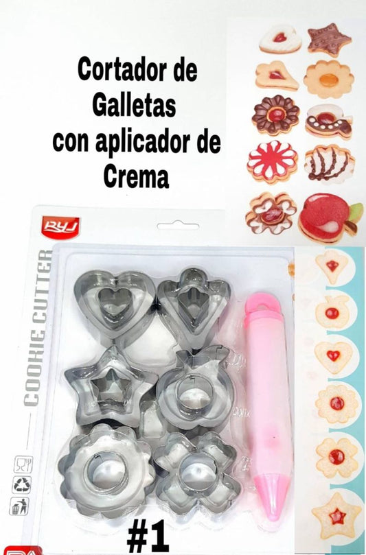 Cortadores de galletas con aplicador de crema