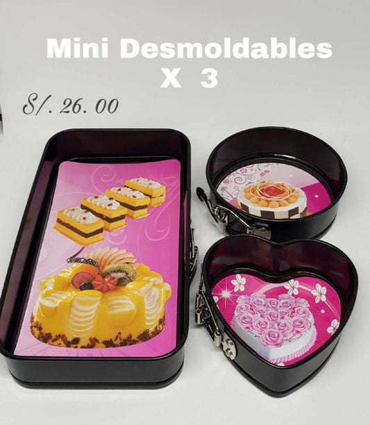 Mini Desmoldables  x 3