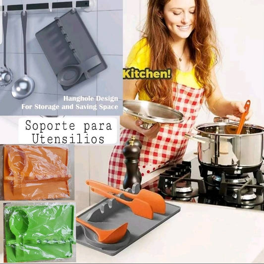 Soporte de silicona para utensilios de  cocina