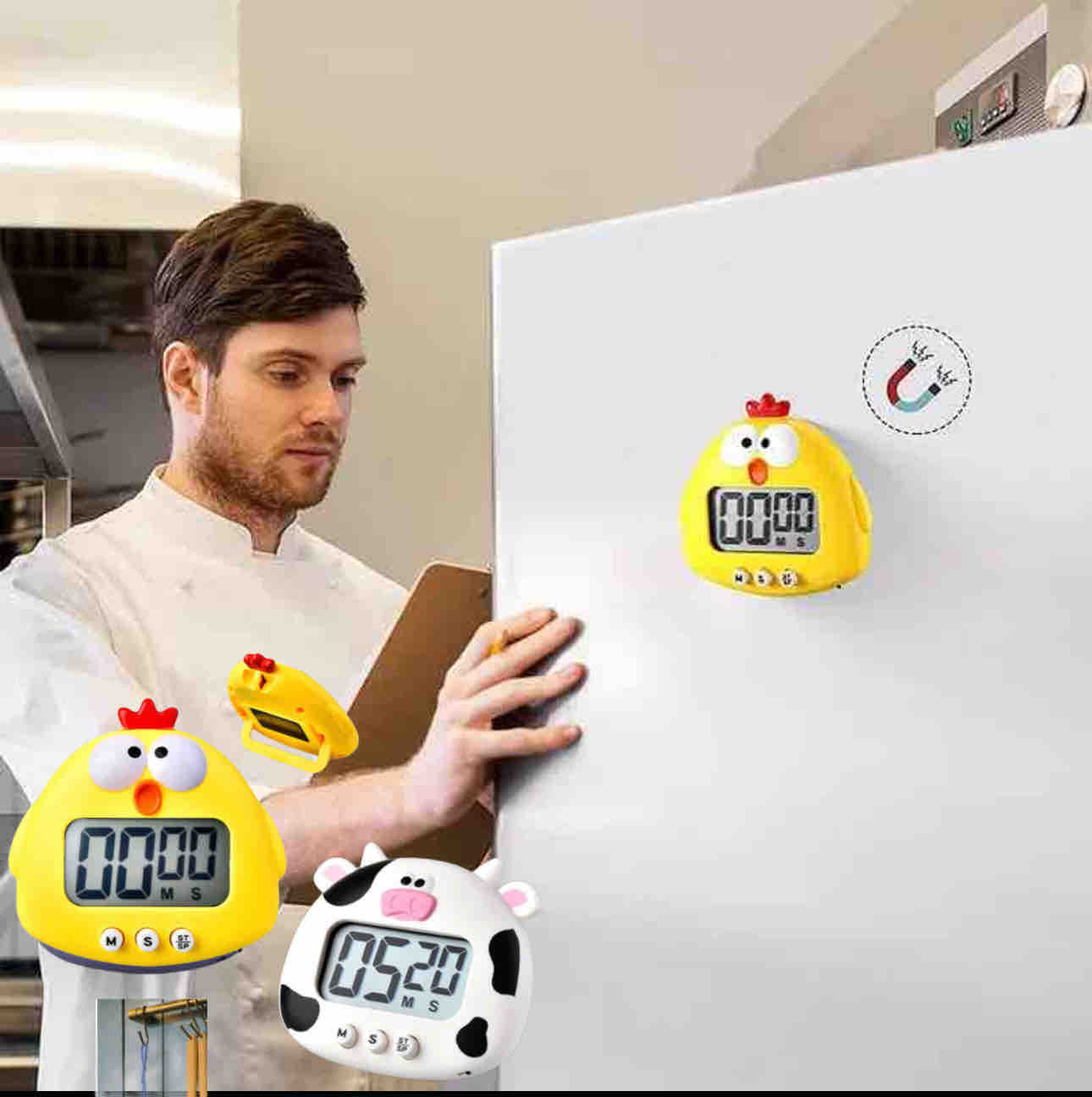 Cronómetro de cocina.